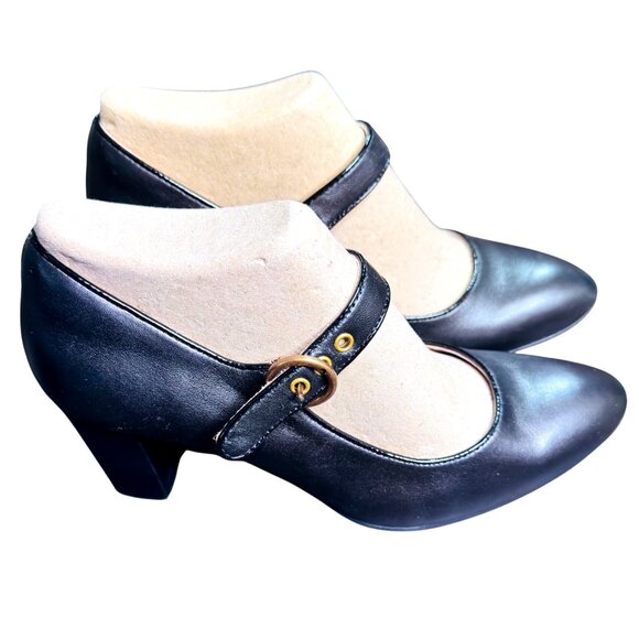 Sofft Petra Mary Jane Pumps Leather Black Heels Comfortable W 7 NIB MSRP $119.95 - Picture 6 of 8
